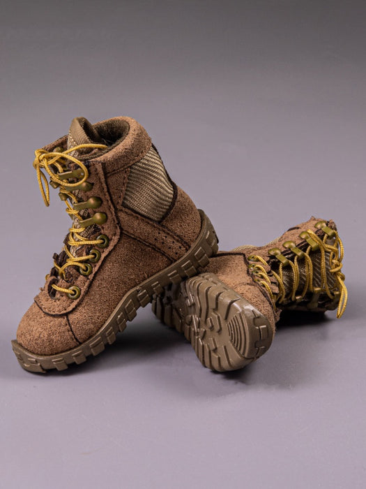 In-stock 1/6 SK012 Handmade Desert Combat Lace-up Hollow Boots