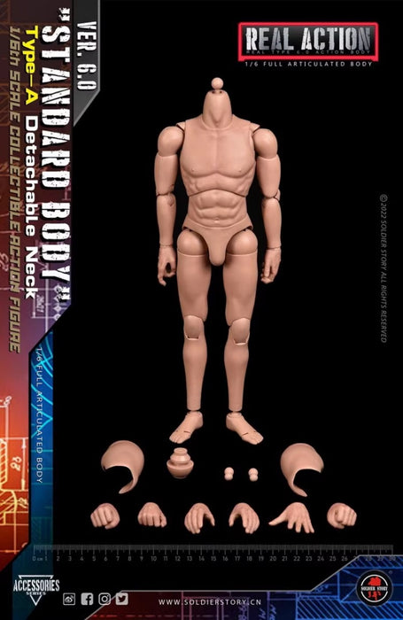 In-stock 1/6 SOLDIER STORY Male Figure Body SSA-001 V6.0 A/B/C