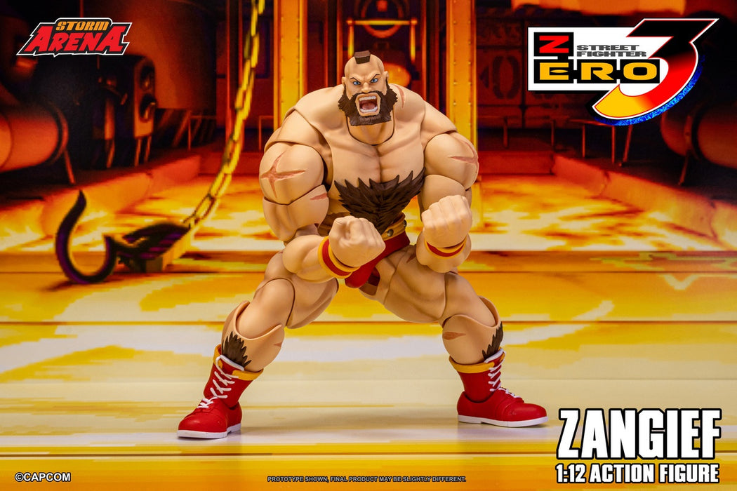 Pre-order 1/12 Storm Collectibles SFSA08 ZANGIEF - STREET FIGHTER ZERO 3 Action Figure