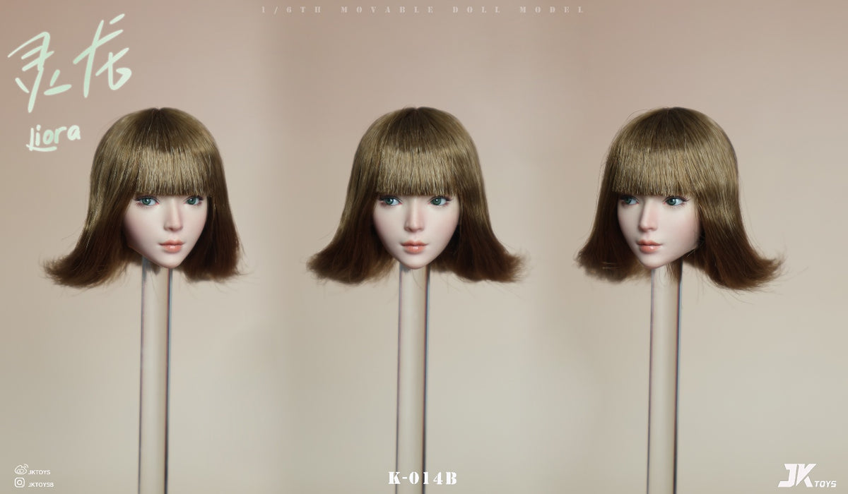 Pre-order 1/6 JKTOYS K-014 Asian Beauty Head Sculpt (Movable Eyes)- Liora