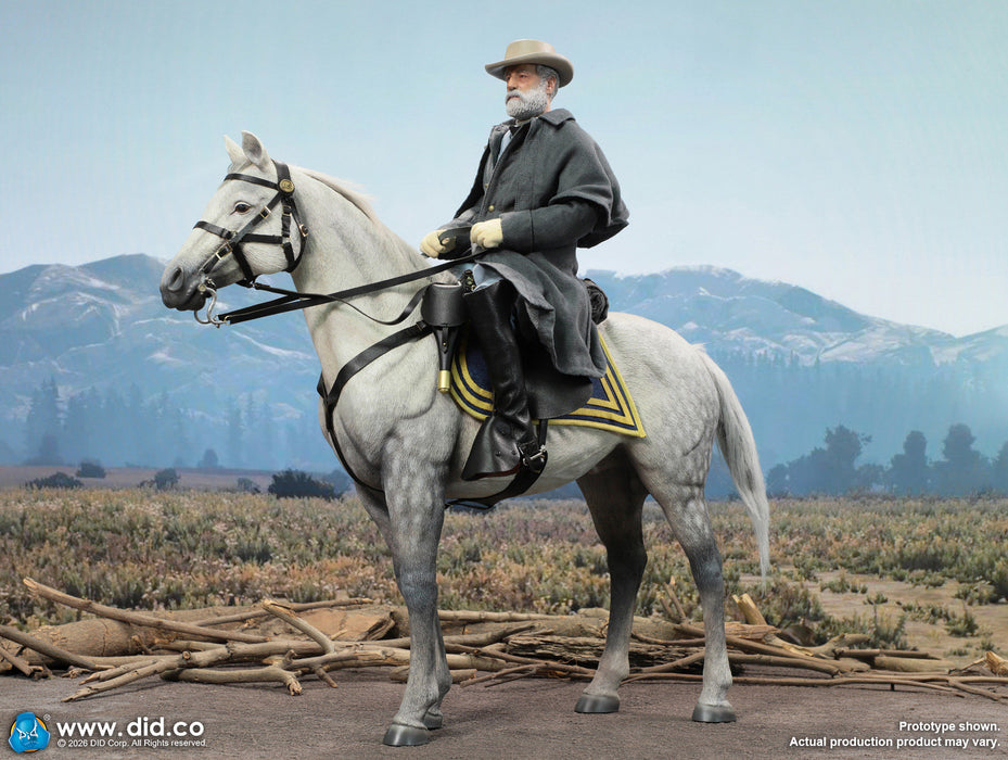 Pre-order 1/6 DID E60086 White War Horse (Standing) Scene & Diorama