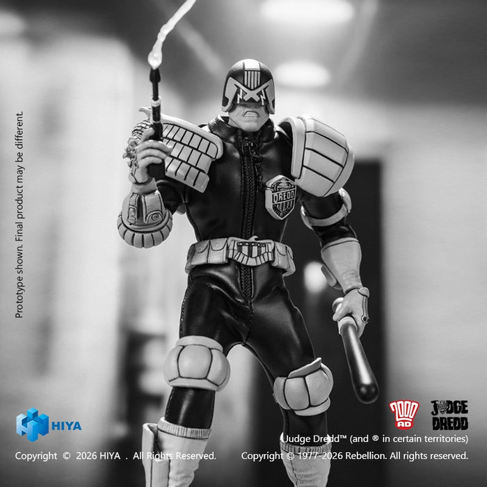 Pre-order 1/12 HiyaToys ESJ0163 Judge Dredd Exquisite Super Series Judge Dredd (Black & White Ver.)