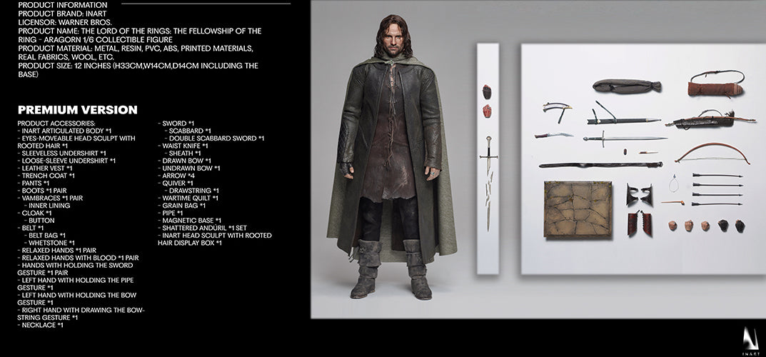 In-stock 1/6 INART Aragorn Ag-A005P1 Premium Ver.