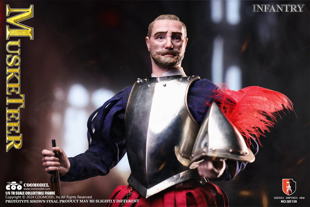 In-stock 1/6 COOMODEL SPANISH CONQUISTADOR MUSKETEER SE138 SE139 Action Figure