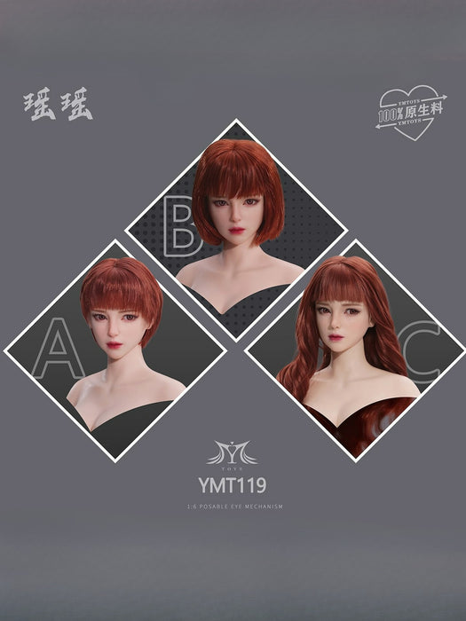 Pre-order 1/6 YMTOYS YMT119 Movable Eye Asian Female Head Sculpt - Yumo