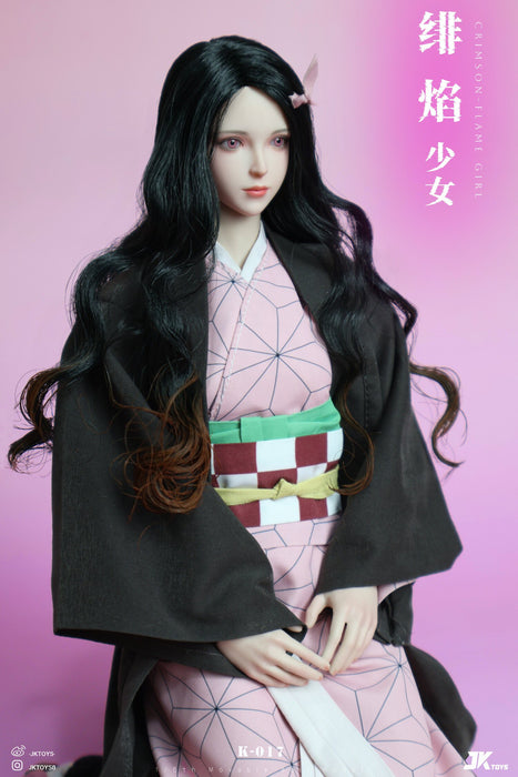 Pre-order 1/6 JKTOYS K-017 Crimson flame Girl Nezuko Cosplay Version Action Figure