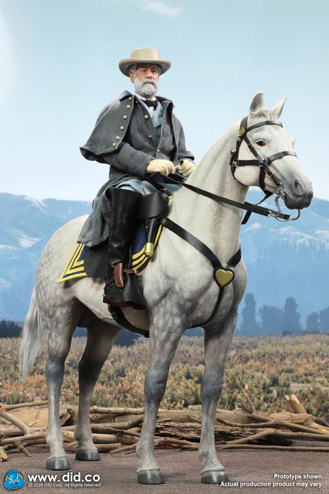 Pre-order 1/6 DID E60086 White War Horse (Standing) Scene & Diorama