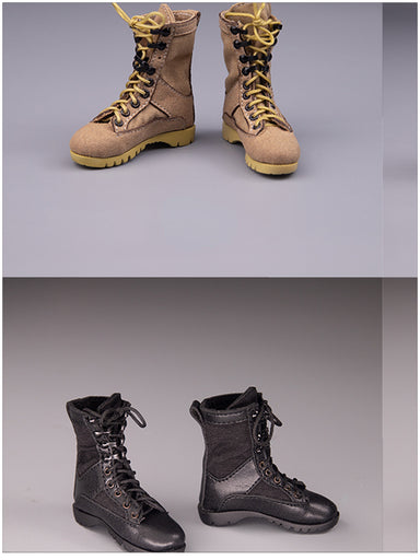 In-stock 1/6 SK011 Desert Combat Boots Hollow w/ Shoelaces Accessory