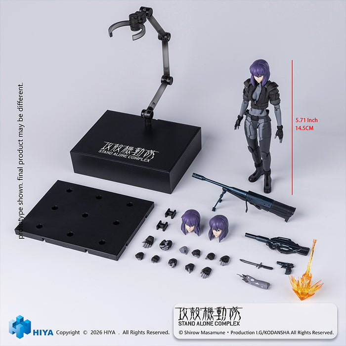 Pre-order 1/12 HiyaToys ESG0203 GHOST IN THE SHELL Stand Alone Complex Kusanagi Motoko Battle Suit Version Action Figure
