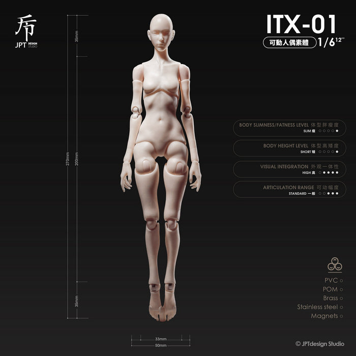 Pre-order 1/6 JPT ITX-01 Female body w/ small breast