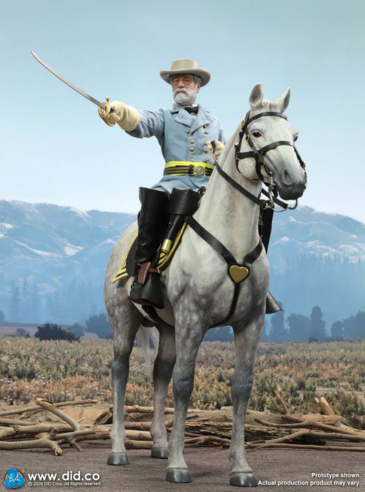 Pre-order 1/6 DID E60086 White War Horse (Standing) Scene & Diorama