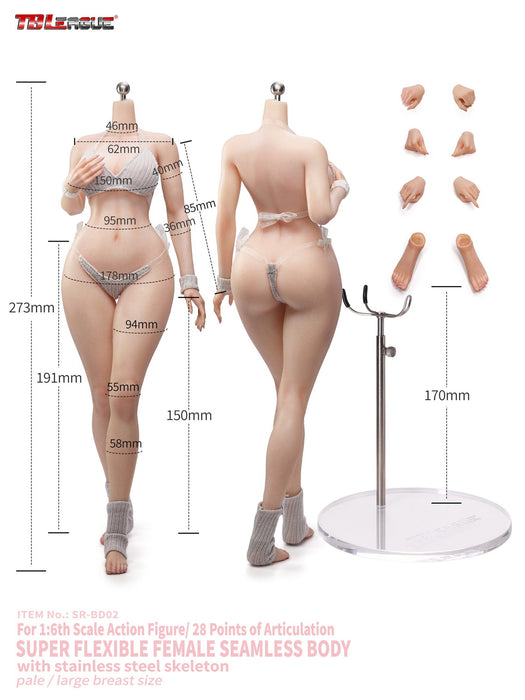 Pre-order 1/6 TBLeague SR-BD01 & SR-BD02 Body-Narrow Shoulders Curvy Hips Expressive Eyes without head sculpt version