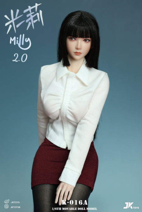 Pre-order 1/6 JKTOYS K-016 Milly2.0 Female Head Sculpt (ABCD)