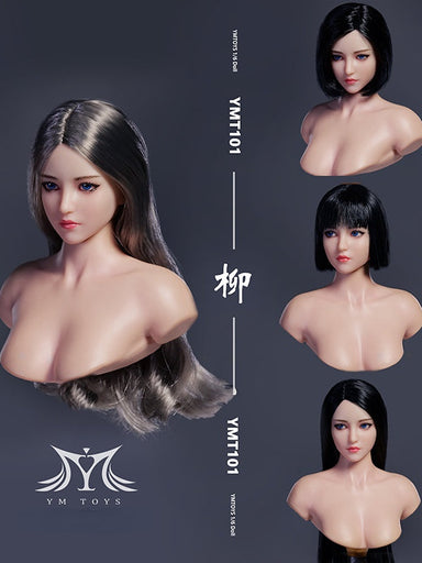 In-stock 1/6 YMTOYS YMT101 Liu Female Head Sculpt H#pale