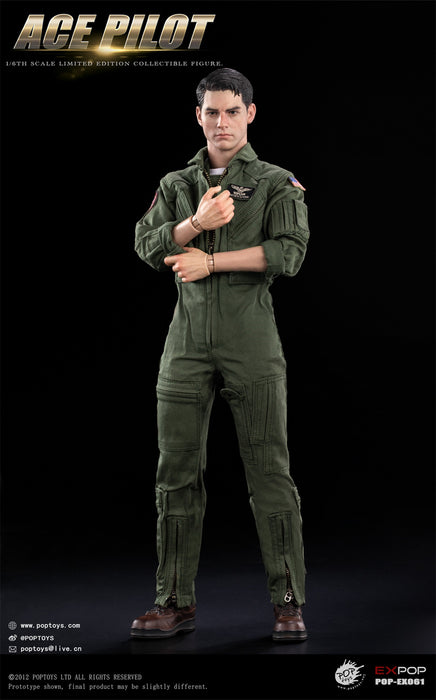 Pre-order 1/6 POP TOYS EX061 ACE Pilot Action Figure (Flying Suit Version)