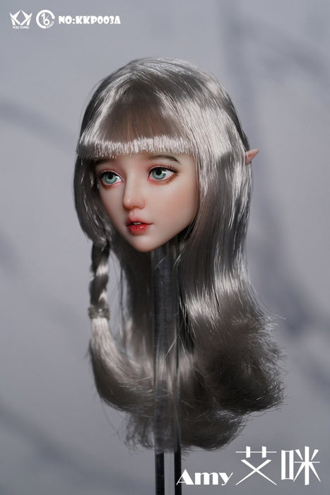 Pre-order 1/6 Kid King KKP003 Amy Female head sculpt H#pale (Handmade Eyelashes)