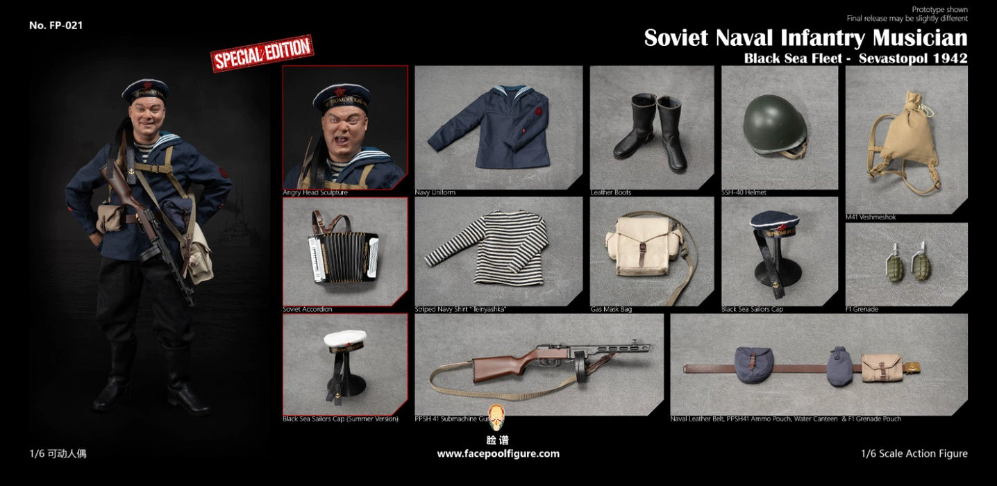 Pre-order 1/6 Facepool FP021 Soviet Naval Infantry Musician – Black Sea Fleet