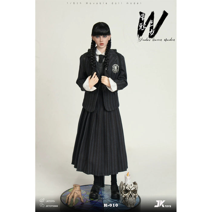 Pre-order 1/6 JKTOYS K-010 Shadow Raven Maiden Wednesday Cosplay Figure