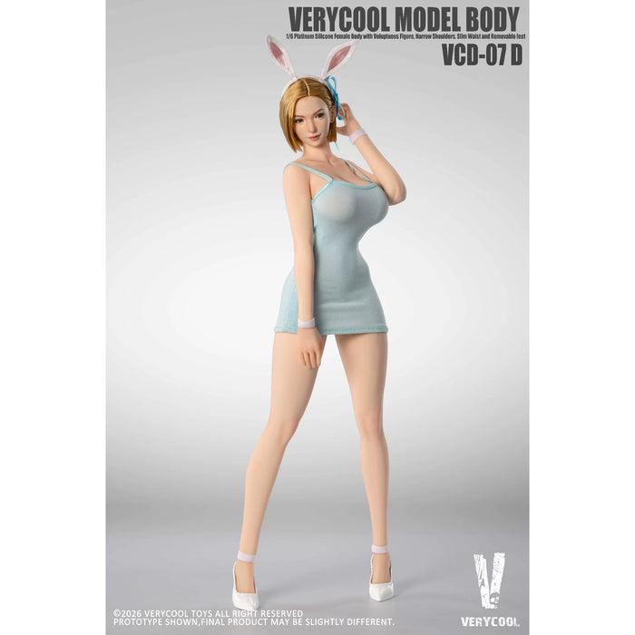 Pre-order 1/6 Verycool VCD-07 Platinum Silicone Female Body with Voluptuous Figure Narrow Shoulders Slim Waist and Removable feet (ABCDE)