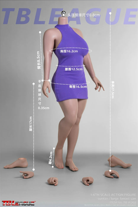 Pre-order 1/6 TBLeague TB-AD01&02 Female Seamless Body Fullness Series (No Head)