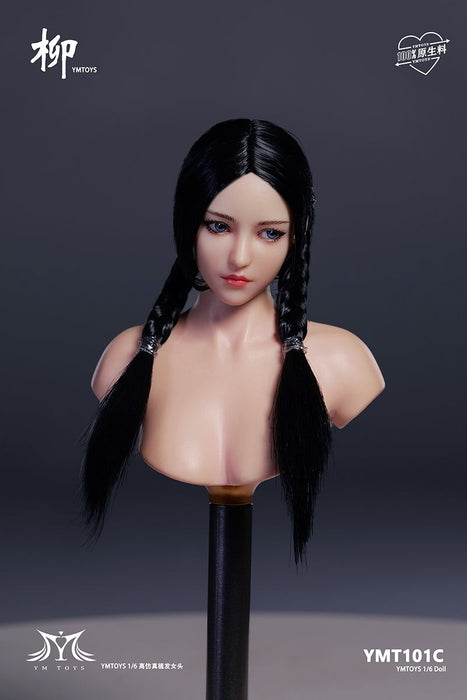 In-stock 1/6 YMTOYS YMT101 Liu Female Head Sculpt H#pale