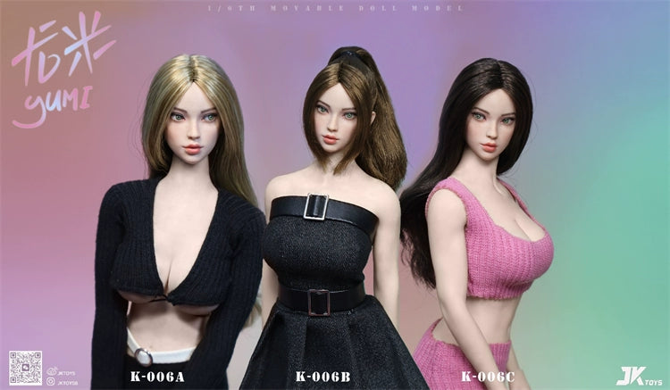 In-stock 1/6 JKTOYS K-006 Yumi Female Head Sculpt