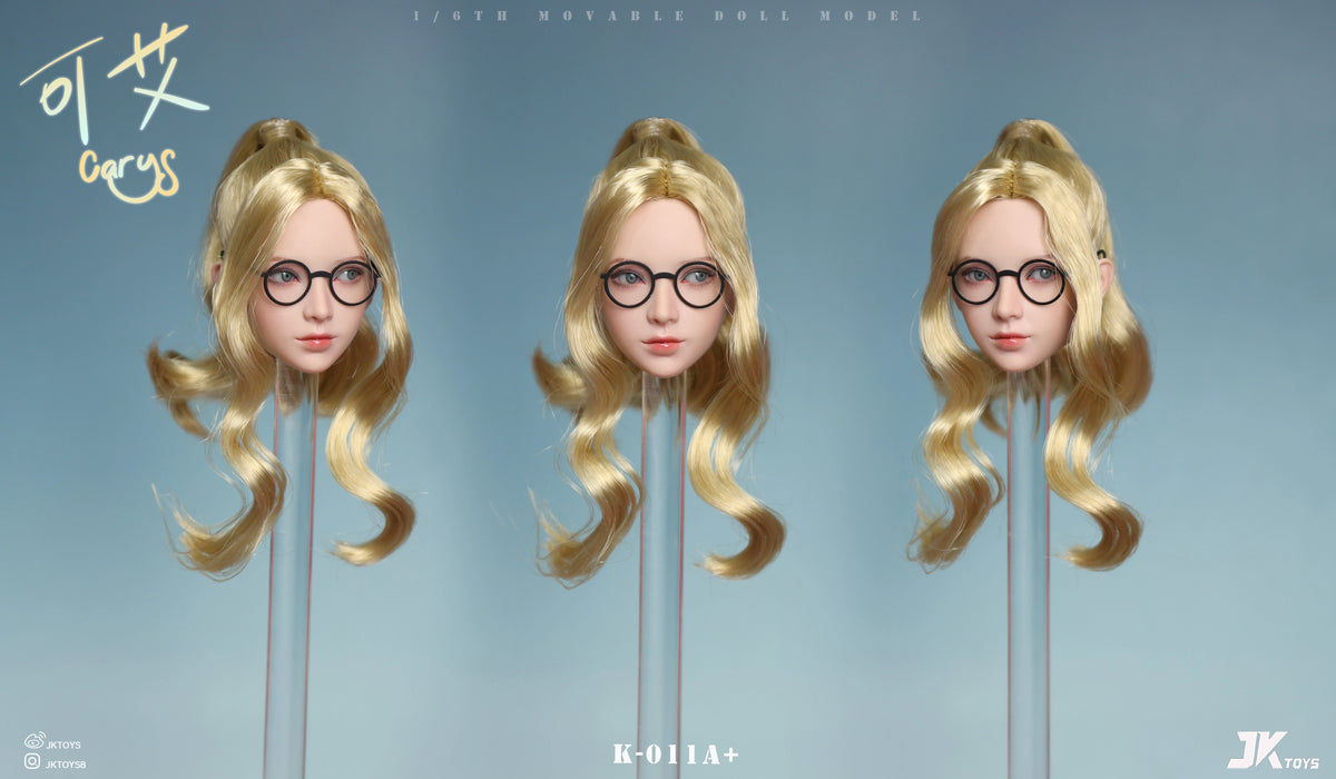 Pre-order 1/6 JKTOYS K-011 Carys Female Head Sculpt w/ Adjustable Eyes