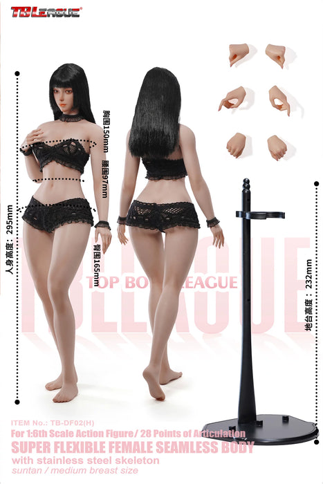 In-stock 1/6 TBLeague TB-DF01(H) &02(H) female seamless body with head sculpt