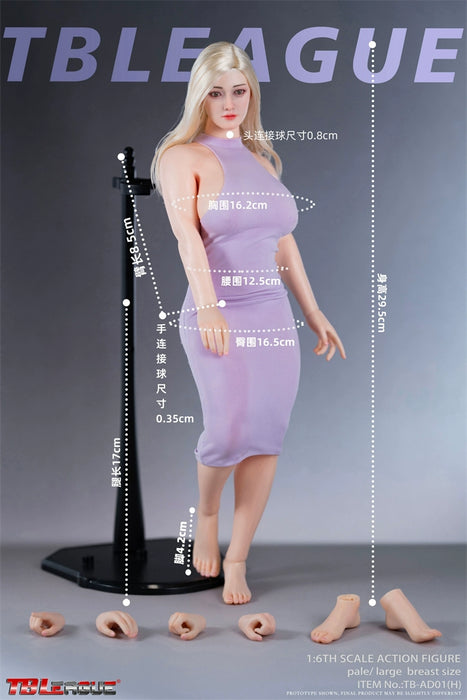 Pre-order 1/6 TBLeague TB-AD01H&02H Female Seamless Body Fullness Series (With Head Sculpt)