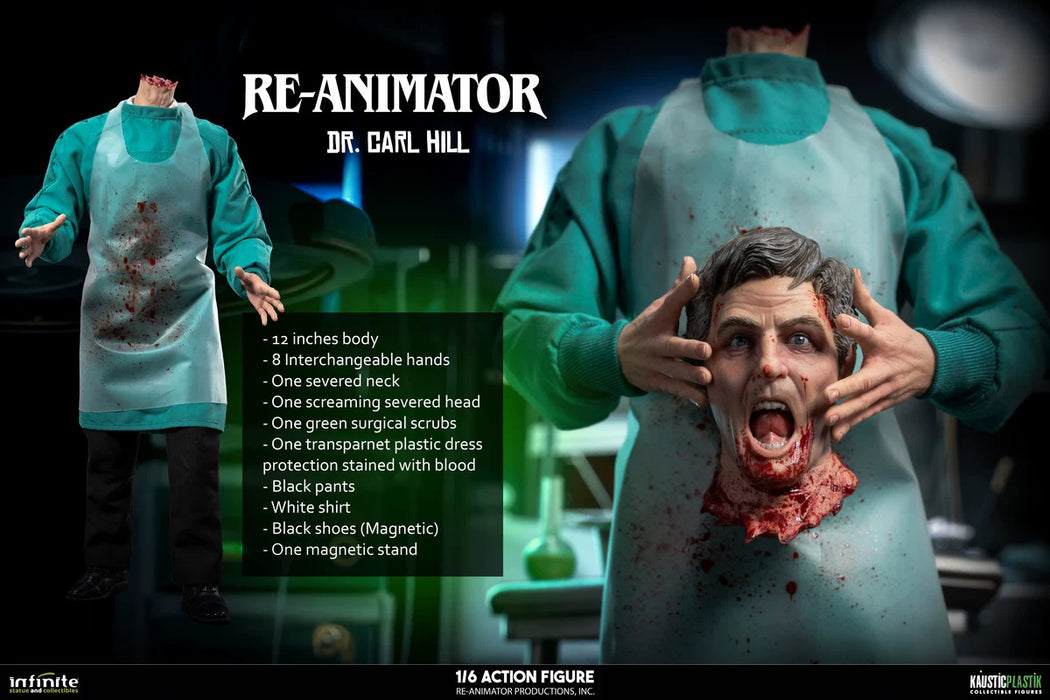 Pre-order 1/6 Infinite Statue CARL RE-ANIMATOR DOCTOR CARL HILL Action Figure