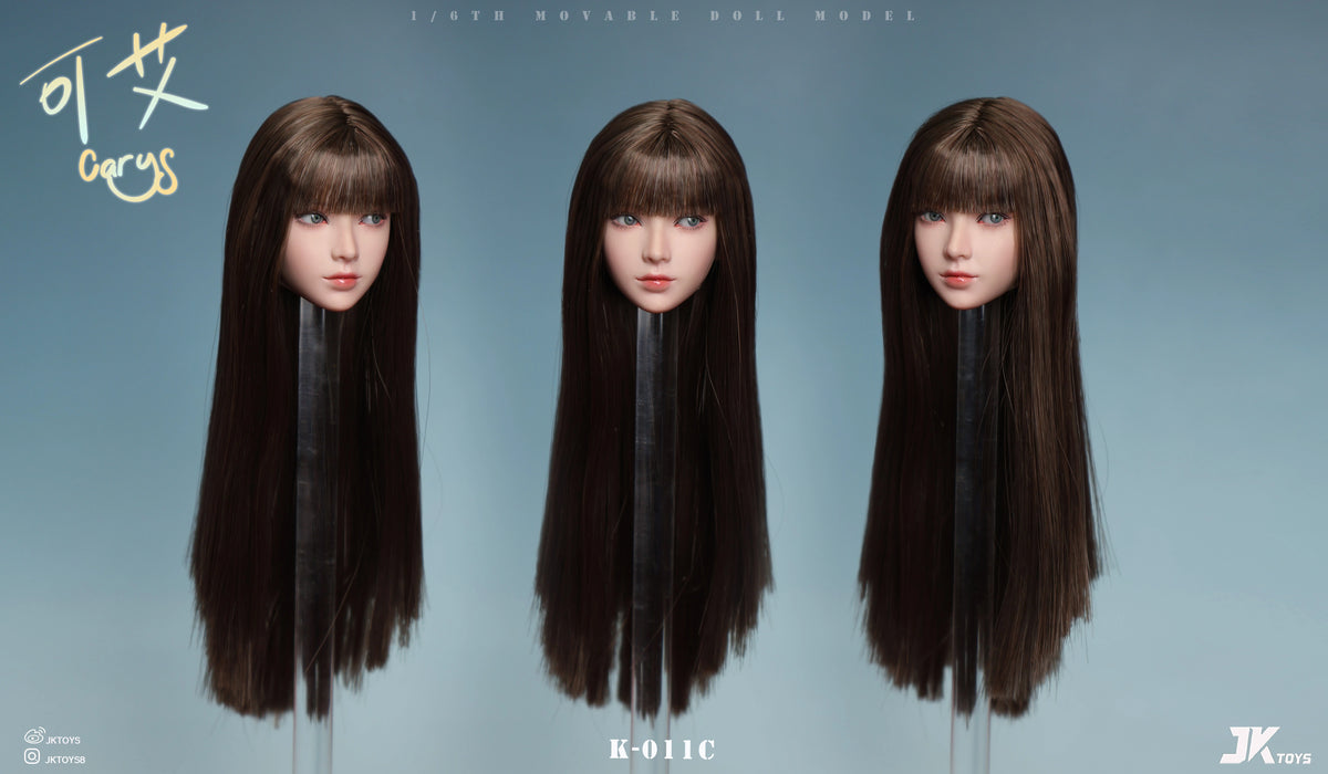 Pre-order 1/6 JKTOYS K-011 Carys Female Head Sculpt w/ Adjustable Eyes