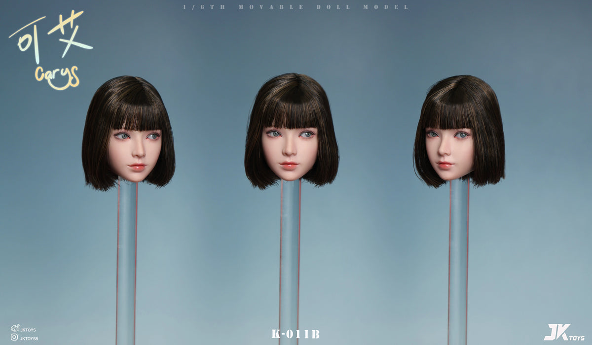 Pre-order 1/6 JKTOYS K-011 Carys Female Head Sculpt w/ Adjustable Eyes