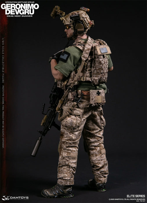 Pre-order 1/6 DAMTOYS 78107 DEVGRU Operation Neptune Spear “GERONIMO”MK46 MOD1 GUNNER