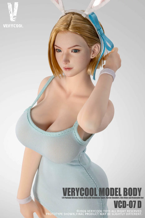 Pre-order 1/6 Verycool VCD-07 Platinum Silicone Female Body with Voluptuous Figure Narrow Shoulders Slim Waist and Removable feet (ABCDE)