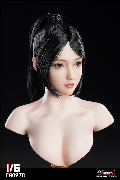 In-stock 1/6 Fire Girl Toys FG097 Asian Female head sculpt H#pale