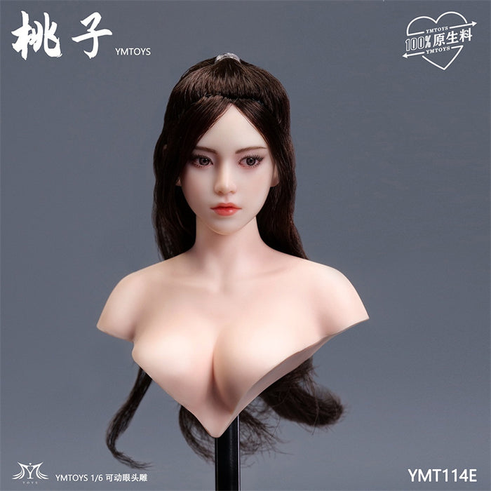 Pre-order 1/6 YMTOYS YMT114 Taozi Female Head Sculpt w/ Adjustable Eyes