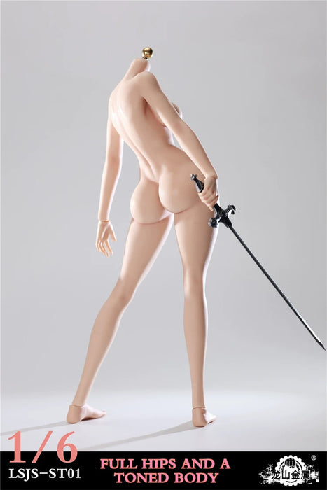 Pre-order 1/6 Longshan LSJS-TS01 Peach-Shaped Full-Hips Platinum Silicone Steel-Bodied Female Body