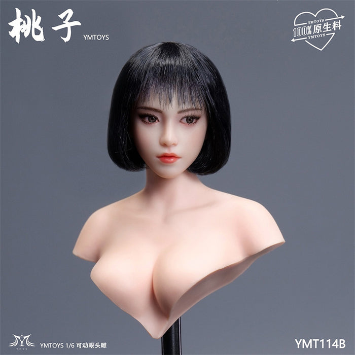 Pre-order 1/6 YMTOYS YMT114 Taozi Female Head Sculpt w/ Adjustable Eyes