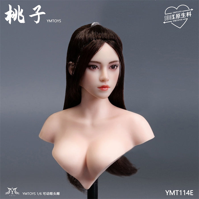 Pre-order 1/6 YMTOYS YMT114 Taozi Female Head Sculpt w/ Adjustable Eyes