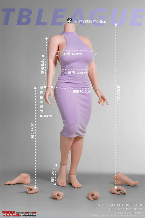 Pre-order 1/6 TBLeague TB-AD01&02 Female Seamless Body Fullness Series (No Head)