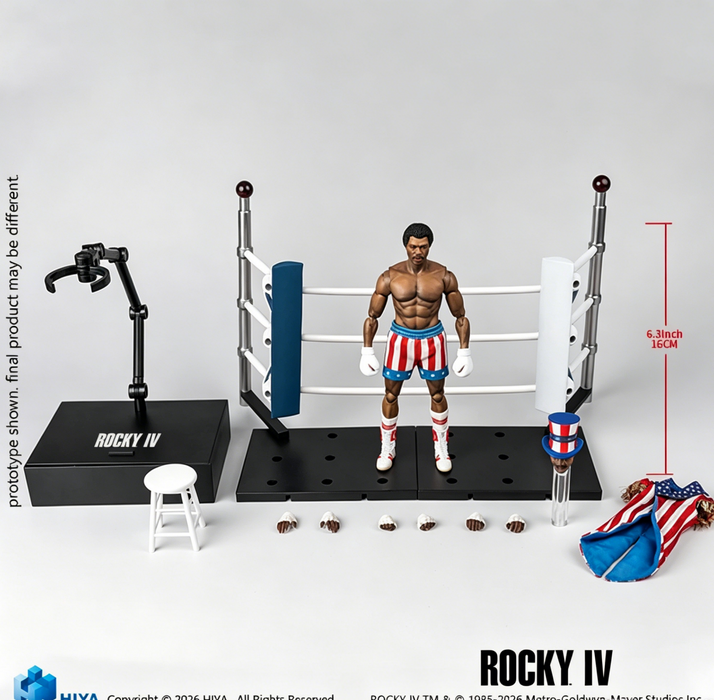 Pre-order 1/12 HiyaToys ESR0233 Rocky IV Apollo Action Figure