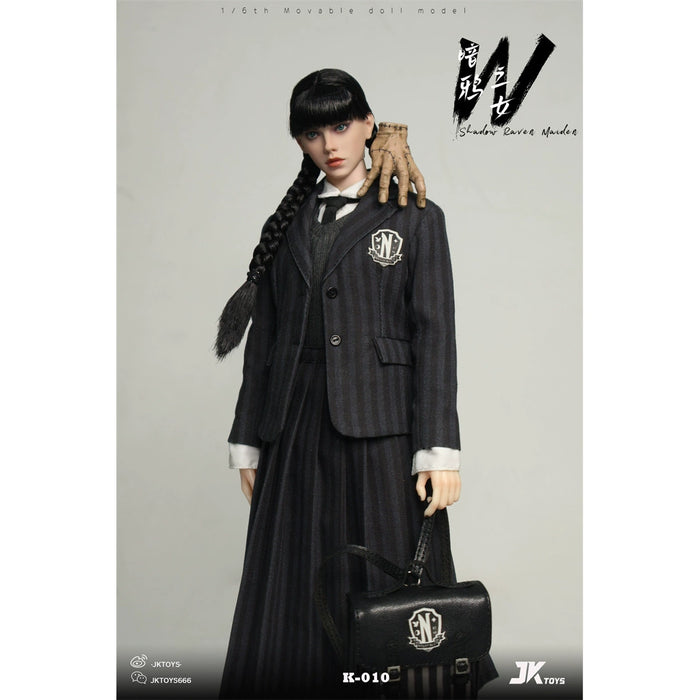 Pre-order 1/6 JKTOYS K-010 Shadow Raven Maiden Wednesday Cosplay Figure