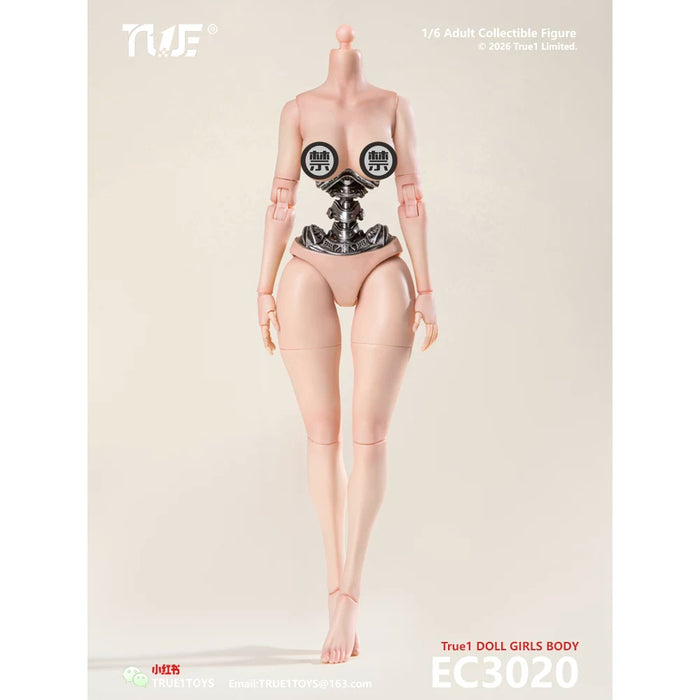 Pre-order 1/6 True1Toys EC3020 White Skin Semi-Mechanical Articulated Medium Bust & Large Bust Female Body（Medium/Large）