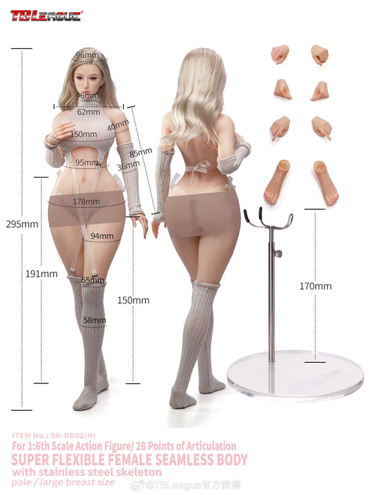 Pre-order 1/6 TBLeague SR-BD01H & SR-BD02H Body-Narrow Shoulders Curvy Hips Expressive Eyes with head sculpt version