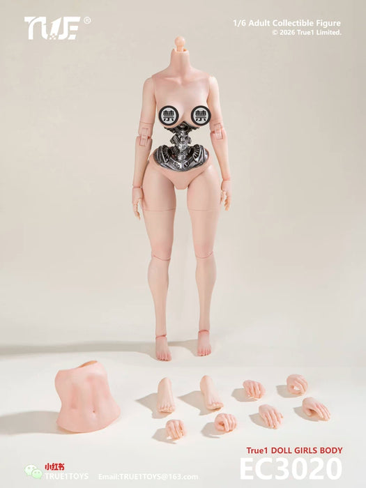 Pre-order 1/6 True1Toys EC3020 White Skin Semi-Mechanical Articulated Medium Bust & Large Bust Female Body（Medium/Large）