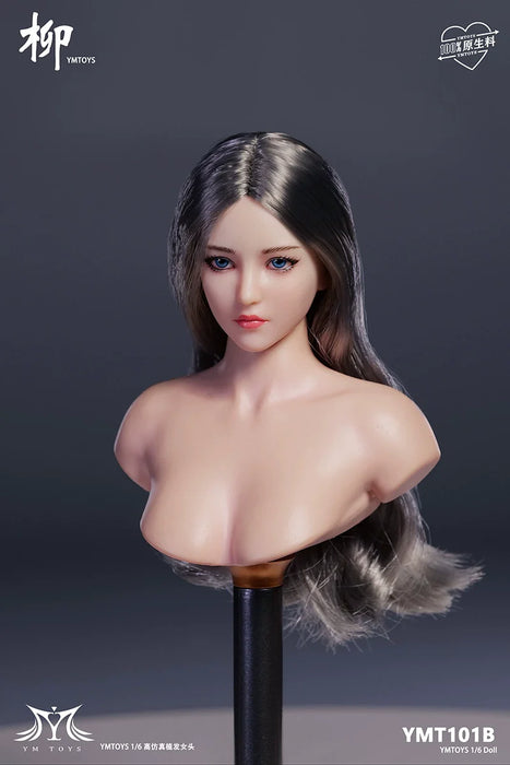 In-stock 1/6 YMTOYS YMT101 Liu Female Head Sculpt H#pale