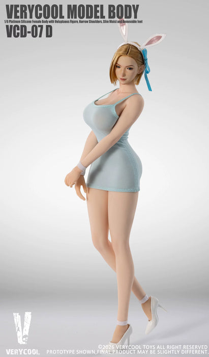 Pre-order 1/6 Verycool VCD-07 Platinum Silicone Female Body with Voluptuous Figure Narrow Shoulders Slim Waist and Removable feet (ABCDE)