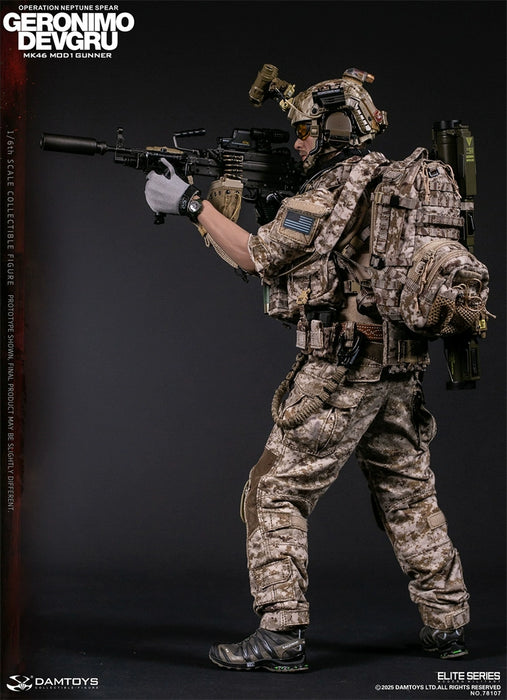 Pre-order 1/6 DAMTOYS 78107 DEVGRU Operation Neptune Spear “GERONIMO”MK46 MOD1 GUNNER