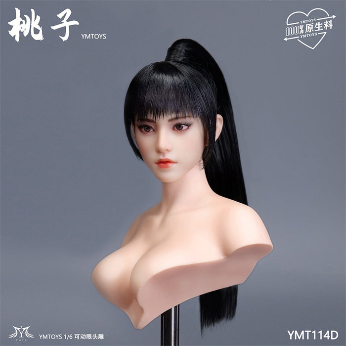 Pre-order 1/6 YMTOYS YMT114 Taozi Female Head Sculpt w/ Adjustable Eyes