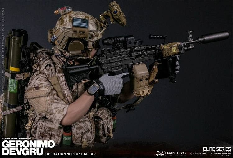 Pre-order 1/6 DAMTOYS 78107 DEVGRU Operation Neptune Spear “GERONIMO”MK46 MOD1 GUNNER